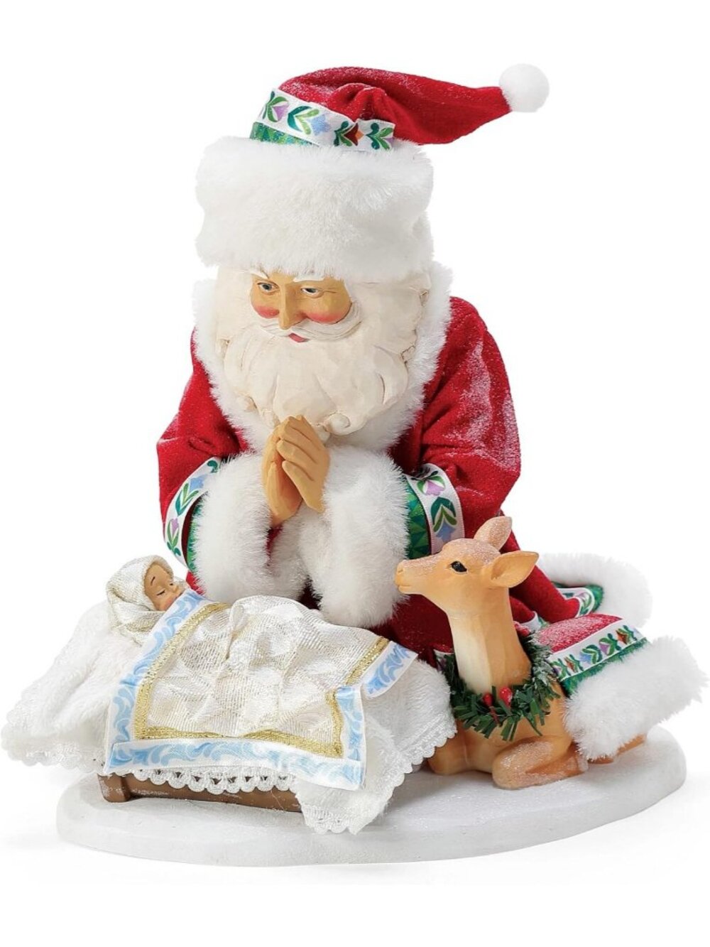Limited Edition Santa Figurine - Wrapped in Love, 9 Inch, Colorful Holiday Decor